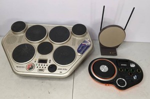 lot 648 image: Yamaha Electronic Drum Machine, Jensen DJ Mixer, Antenna