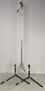 lot 647 image: Guitar Stands (2) and Tall Adjustable Stand