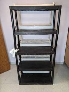 lot 629 image: Set of (2) Tall Plastic Shelf Units