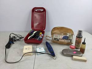 lot 516 image: Beauty Tools and Products Clippers with Guards, Boot Cleaning Kit and More NER