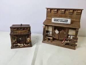 lot 488 image: Lot of 2 Sams Saloons (One is a Wall Hanging, One Holds Coasters) SE