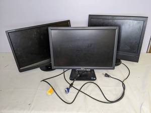 lot 478 image: Lot of 2 LCD Monitors and 1 Trutech Television (NER)