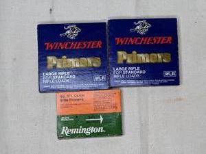 lot 490 image: Several Boxes of Winchester & Remington Rifle Primers  NER
