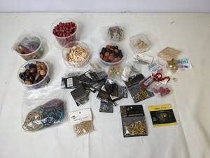 lot 457 image: Jewelry Making Supplies - Earrings, Hair Combs, Beads, Leather Strings, and more - NER