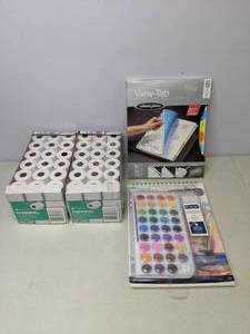 lot 547 image: Lot of New Thermal Paper, Watercolor Set and View Tab Binder Dividers  NER