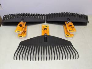 lot 555 image: Lot of 5 NEW Fiskars Quick Fit Leaf Rake Head Attachments  NER