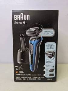 lot 559 image: Braun Series 6 Senso Flex Cordless Rechargeable Shaver  NER