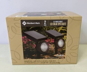 lot 544 image: New Members Mark Oil-Rubbed Bronze LED Solar Spotlights - NER