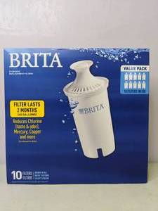 lot 548 image: Box of 10 New Brita Standard Replacement Filters  NER