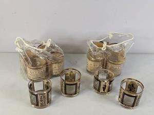lot 575 image: Lot of 12 Glasses (4 Roaring Twenties and 8 US Themed)  SE