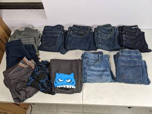 lot 607 image: Boys Bottoms Size 8 - Denim, Sweatpants, Athletic, and more