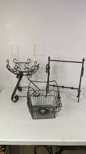 lot 525 image: Collection of (3) Stunning Wrought Iron Style Baskets - NER
