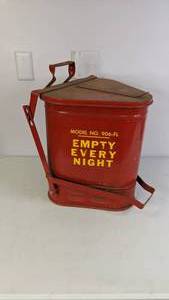 lot 537 image: Vintage Oil Gas Rag Waste Garbage Can - NER