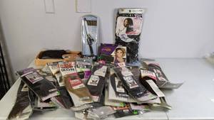 lot 526 image: Huge Assortment of Hair ExtensionsWeaves and Curling Iron - NER