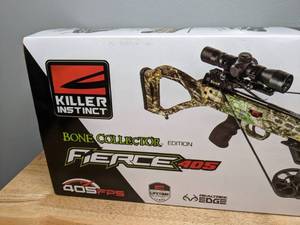 lot 38 image: Brand New Killer Instinct Bone Collector Fierce 405 Crossbow with Pro Package