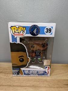 lot 54 image: New Karl Anthony Towns Autographed Funko POP Figurine KAT Minnesota Timberwolves NBA