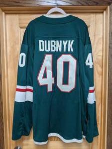 lot 31 image: Brand New Minnesota Wild XXXL #40 Devan Dubnyk NHL Hockey Jersey Goalie