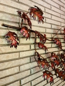 lot 6 image: Copper Colored Leaves Wall Decor