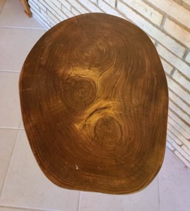 lot 18 image: Carved Wood Accent Table