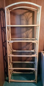 lot 32 image: Vintage Rattan Bookshelf