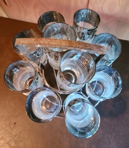 lot 196 image: Vintage Tumblers and Carrying Caddy