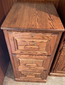 lot 69 image: Wooden File Cabinet