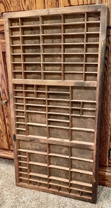 lot 92 image: Vintage Type Set Shelf