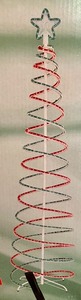 lot 239 image: 7 Spiral Rope Lighted Christmas Tree