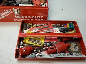 lot 269 image: Heavy Duty Milwaukee Hammer Drill with Accessories