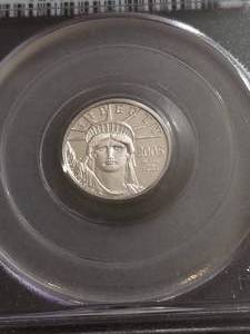 2005-W US PROOF $10 STATUE OF LIBERTY 110th OZ PLATINUM PR69CAM PCGS