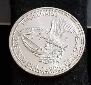 1 TROY OZ. .999 FINE SILVER 1985 ENGELHARD AMERICAN PROSPECTOR