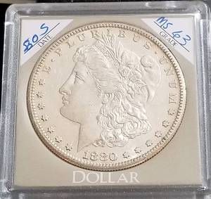 1880-S MORGAN SILVER DOLLAR BU PROOF-LIKE