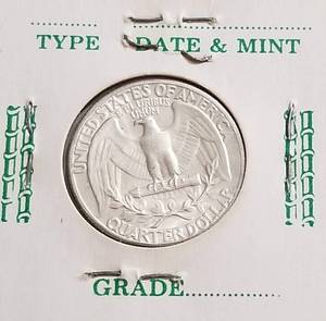 1961 WASHINGTON QUARTER SHARP BU