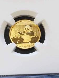 2017 GOLD CHINA PANDA 50 YUAN MS69 NGC
