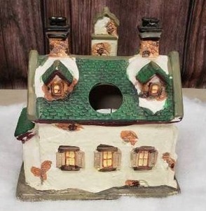 Ceramic Lighted Christmas House