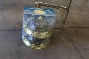lot 922 image: Lighting and Accessories  with Cut Glass Polished Brass 11-14x5-34 Decorative Indoor Lighting 2-Pack, Misc. Fixtures