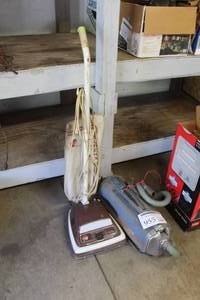 lot 955 image: Lot of (2) Vacuum Cleaners  - Eureka Upright Bag Vacuum, Electrolux Canister Vacuum