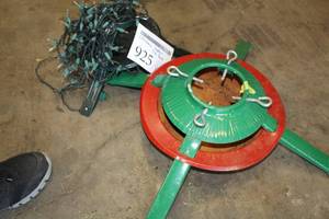lot 925 image: Christmas Tree Stand, Set of String Lights