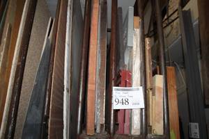 lot 948 image: Lot of (5) slots of Wood Boards
