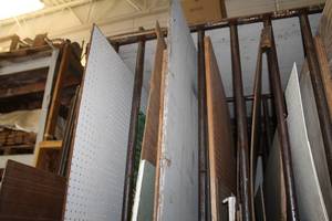 lot 946 image: Lot of (5) slots of Wood Boards