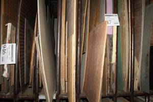 lot 947 image: Lot of (5) slots of Wood Boards