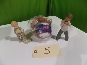 lot 5 image: Boys lot baseball and glove and a c...