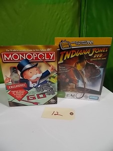 lot 12 image: Monopoly and Indiana Jones PC games...