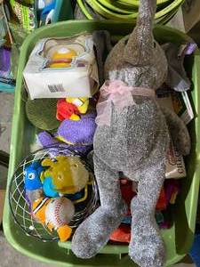 lot 44 image: Tub full of kids toys many Beanie b...