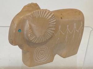 lot 30 image: Carved Ram Inuit Figurine