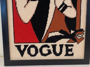 lot 29 image: Framed Vogue Needlepoint