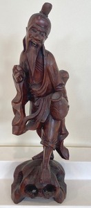 lot 25 image: Wooden Carved Asian Figurine