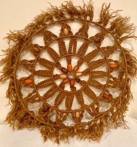lot 97 image: Super Fun Large Vintage Macram Wall Art and Macram Pattern Book