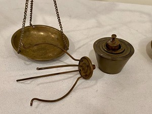 lot 87 image: Antique Scale and Lamp Part