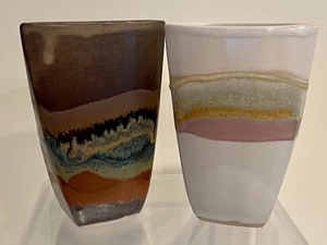 lot 33 image: Three Artist Created Pottery Vases